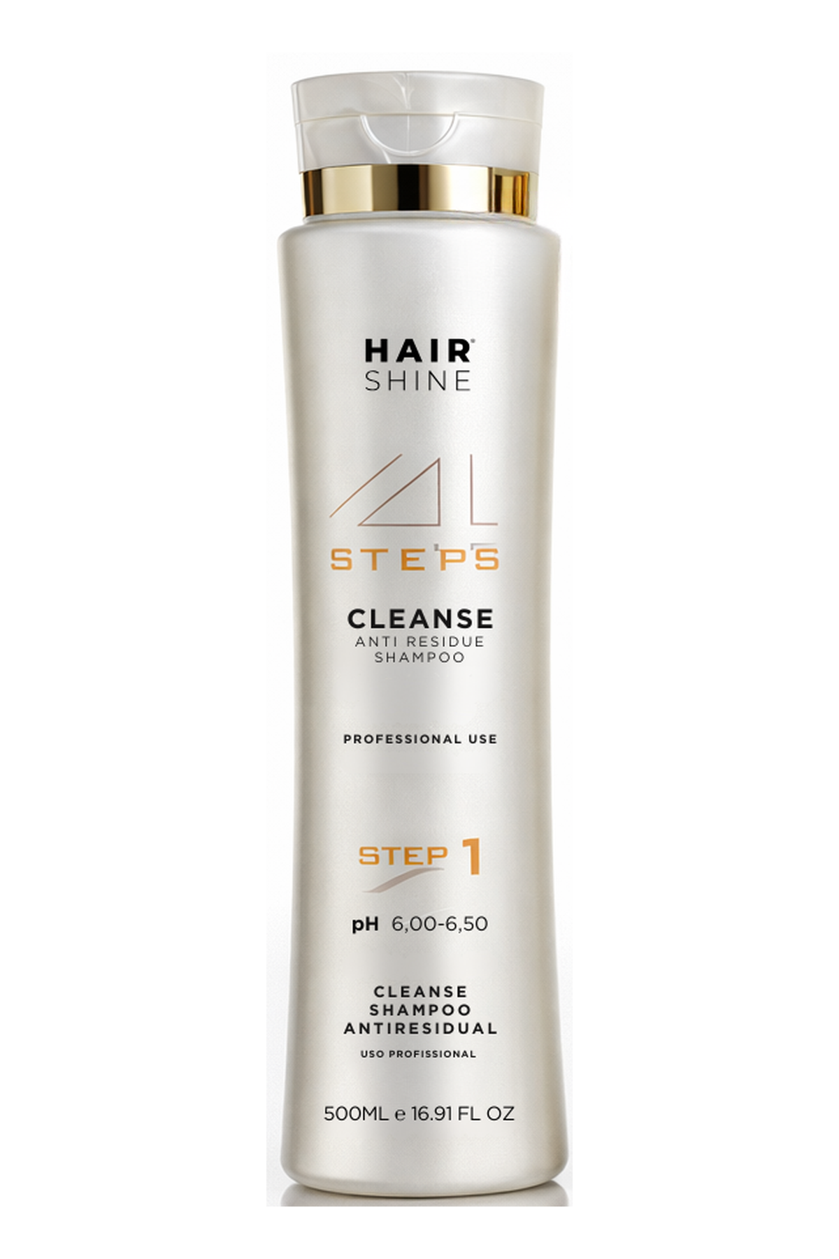 STEP 1 - Shampoo Cleanse Anti Residual Foursteps Reestruturação Profissional 500ml